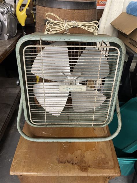 antique metal box fans|vintage lasko box fan.